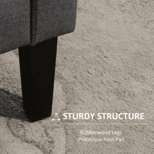 HOMCOM Curved 2 Seat Sofa Linen