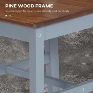 Dining Chairs Set of 2 Pine Wood Frame