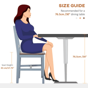 Dining Chairs Set of 2 Pine Wood Frame