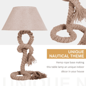 Homcom Table Lamp Nautical Twisted Rope