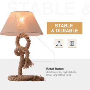 Homcom Table Lamp Nautical Twisted Rope