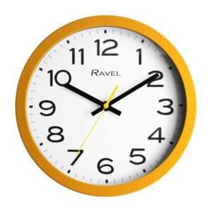 Ravel Wall Clock 25cm White Dial Ochre