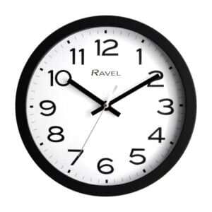 Ravel Wall Clock 25cm White Dial Black