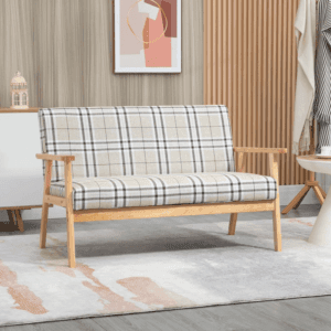 Homcom Sofa 2 Seater w/ Wood Frame