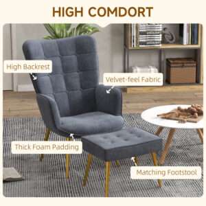 Homcom Armchair Button Tufted