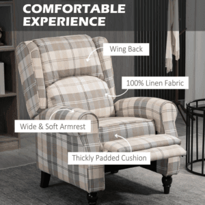 Homcom Recliner Chair w/ Padded Armrest