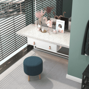 HOMCOM Round Stool Storage Ottoman HOMCOM Round Stool Storage Ottoman