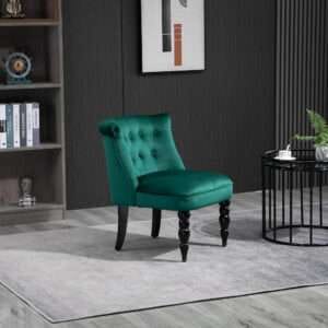 Homcom Velvet Accent Chair Tufted Wingback