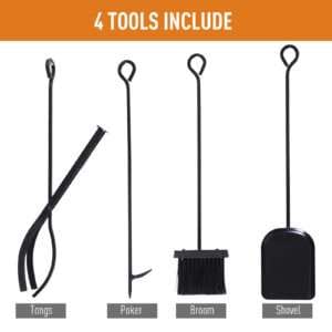 Homcom Wood Log Rack Heavy Duty