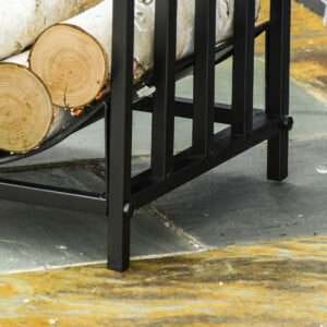 Homcom Log Rack Curved Wood Storage