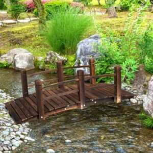 Outsunny Wooden Garden Bridge