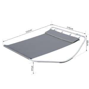 Outsunny Rocking Bed Hammock-Grey