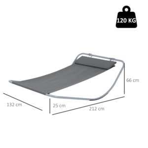 Outsunny Rocking Bed Hammock-Grey