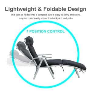 Outsunny Sun Lounger w/ Pillow Steel Frame