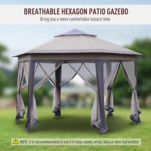 Outsunny Gazebo 4.05m x 4.05m Metal