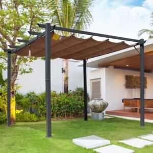 Outsunny Pergola Awning Brown/Black