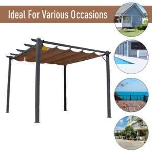 Outsunny Pergola Awning Brown/Black