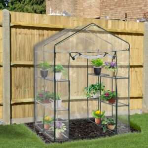Outsunny Greenhouse Steel Frame 2 Shelves