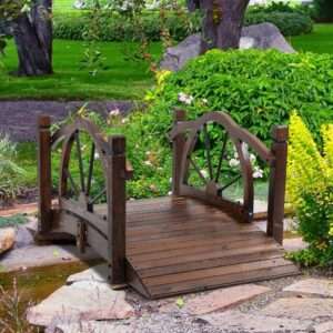 Outsunny Wooden Garden Bridge
