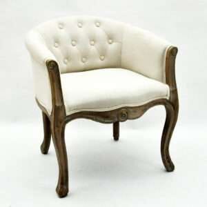 MSL Louis Chair Natural FR Linen Fabric