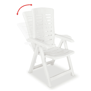 vidaXL Reclining Garden Chairs Plastic