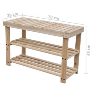 vidaXL 2-in-1 Shoe Rack w/ Bench Top