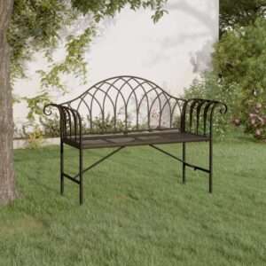vidaXL 2-Seater Garden Bench 128cm Steel