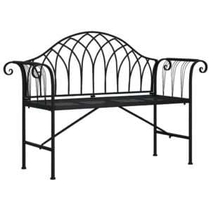 vidaXL 2-Seater Garden Bench 128cm Steel