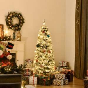 Homcom 5ft Artificial Christmas Tree Snow