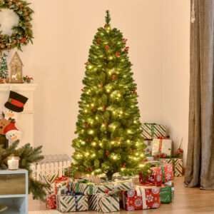 Homcom 5FT Artificial Pencil Christmas Tree