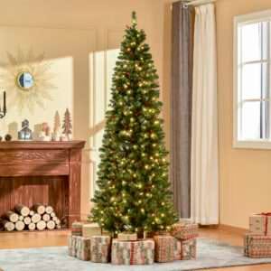 Homcom 7FT Artificial Pencil Christmas Tree
