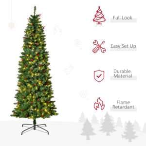 Homcom 7FT Artificial Pencil Christmas Tree