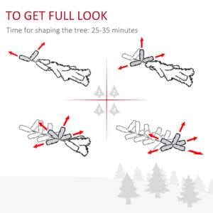 Homcom 7FT Artificial Pencil Christmas Tree