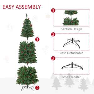 Homcom 7FT Artificial Pencil Christmas Tree