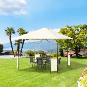 Outsunny Gazebo Party Tent Cream-white