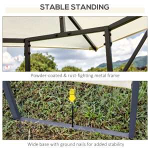 Outsunny Gazebo Party Tent Cream-white