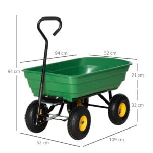 Outsunny 75L Garden Cart Heavy Duty