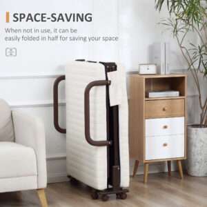 Folding Bed w/ Mattress & Wheels