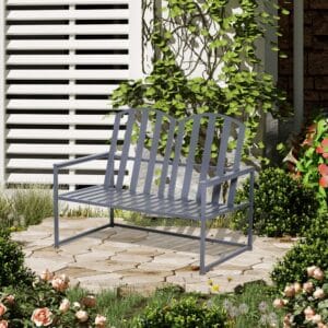 Outsunny 2 Seat Steel Garden Bench