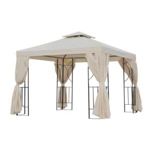 Outsunny 3x3m Garden Metal Gazebo