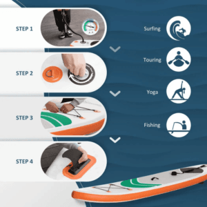 Outsunny Surfing & Paddle Board 10ft