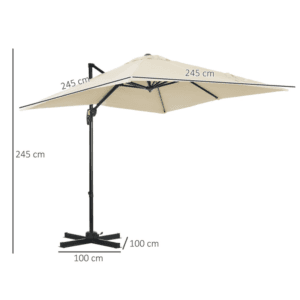 Outsunny Square Cantilever Parasol