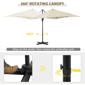 Outsunny Square Cantilever Parasol