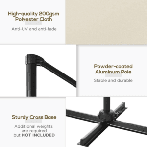 Outsunny Square Cantilever Parasol