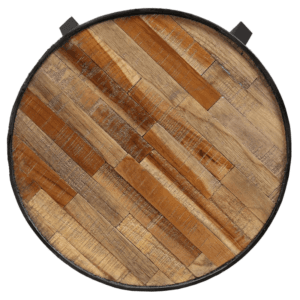 vidaXL Round Side Table Reclaimed Teak