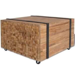 vidaXL Side Table Teak 60x60x38cm