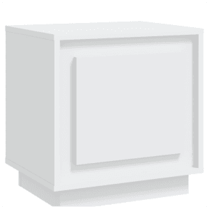 vidaXL Bedside Cabinet White Wood 44x35x45cm