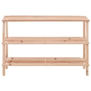 vidaXL Shoe Rack Solid Fir Wood