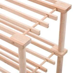 vidaXL Shoe Rack Solid Fir Wood