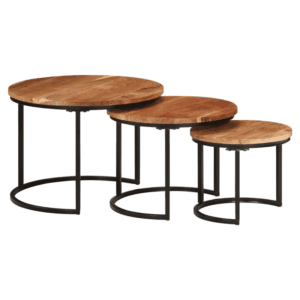 vidaXL Nesting Tables 3pcs Solid Wood
